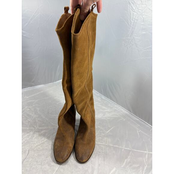 Isabel Marant brown leather suede knee high boots EU 38 US 7.5 - Picture 1 of 6